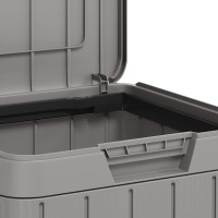 Produktbild för Soptunna för utomhusbruk grå 38x38x65 cm PP