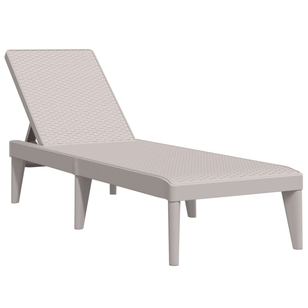 Produktbild för Solsäng cappuccino 186x60x29 cm PP