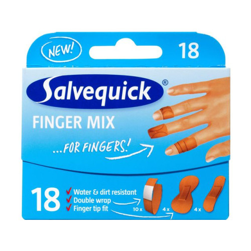 Salvequick Plåster Finger Mix 18/fp