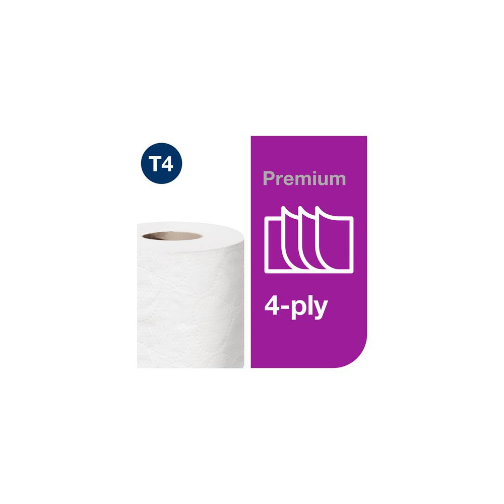 Produktbild för Toalettpapper TORK Pre T4 4-lag 42/krt