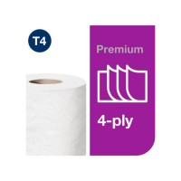 Produktbild för Toalettpapper TORK Pre T4 4-lag 42/krt