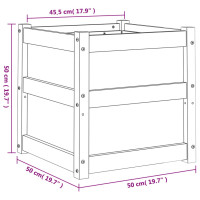 Produktbild för Odlingslåda 50x50x50 cm massivt furuträ