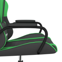 Produktbild för Gamingstol svart och grön konstläder