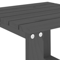 Produktbild för Trädgårdsbord grå 40x38x28,5 cm massiv furu