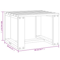 Produktbild för Trädgårdsbord grå 40x38x28,5 cm massiv furu