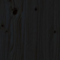 Produktbild för Solsängar 2 st svart 199,5x60x74 cm massiv furu