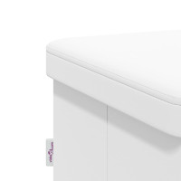 Produktbild för Förvaringsbänk vikbar vit PVC