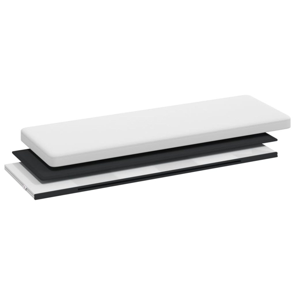 Produktbild för Förvaringsbänk vikbar vit PVC