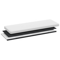 Produktbild för Förvaringsbänk vikbar vit PVC