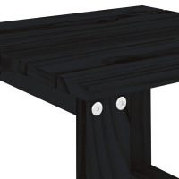 Miniatyr av produktbild för Trädgårdsbord svart 40x38x28,5 cm massiv furu