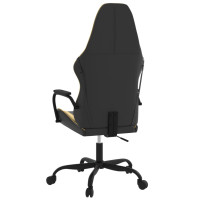 Produktbild för Gamingstol med massage svart och guld konstläder