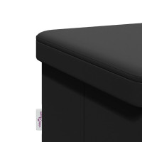 Produktbild för Förvaringsbänk vikbar svart PVC