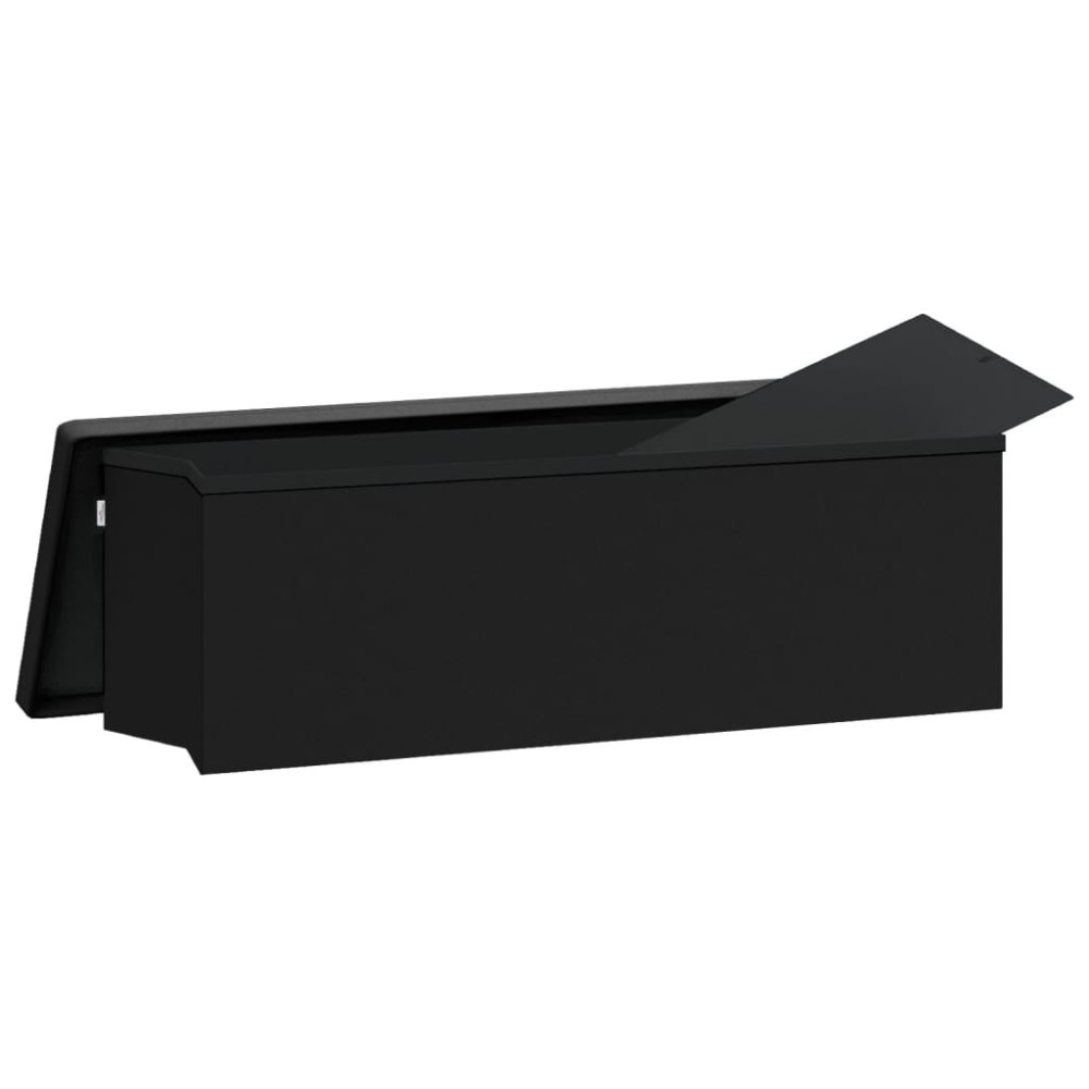 Produktbild för Förvaringsbänk vikbar svart PVC