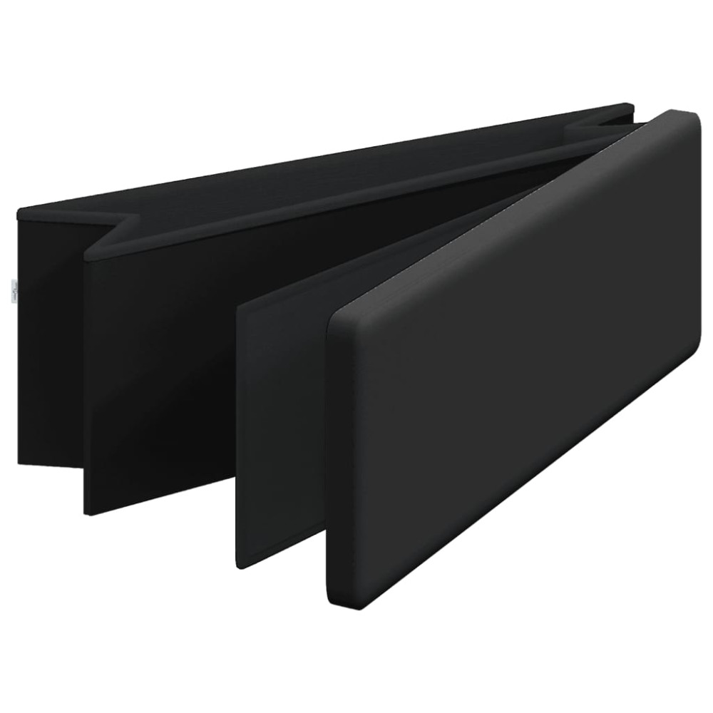 Produktbild för Förvaringsbänk vikbar svart PVC