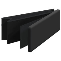Produktbild för Förvaringsbänk vikbar svart PVC