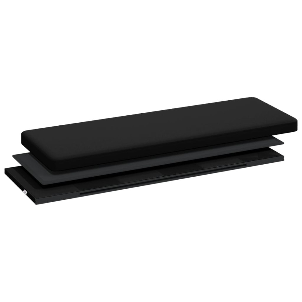Produktbild för Förvaringsbänk vikbar svart PVC