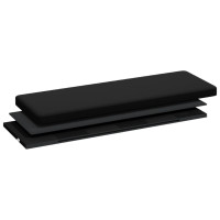 Produktbild för Förvaringsbänk vikbar svart PVC