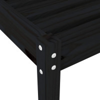 Produktbild för Solsängar 2 st med bord svart massiv furu