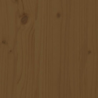 Produktbild för Solsängar 2 st med bord honungsbrun massiv furu