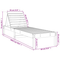 Produktbild för Solsängar 2 st 199,5x60x74 cm massiv furu