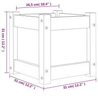 Produktbild för Odlingslåda 31x31x31 cm massivt douglasträ