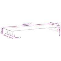 Produktbild för Skärmställ svart 100x35x8 cm härdat glas och metall