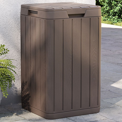 vidaXL Soptunna för utomhusbruk brun 38x38x65 cm PP