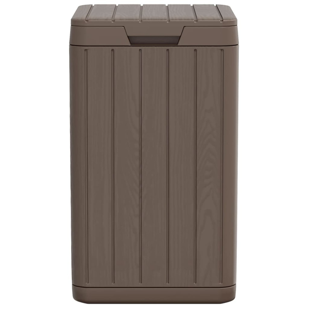 Produktbild för Soptunna för utomhusbruk brun 38x38x65 cm PP