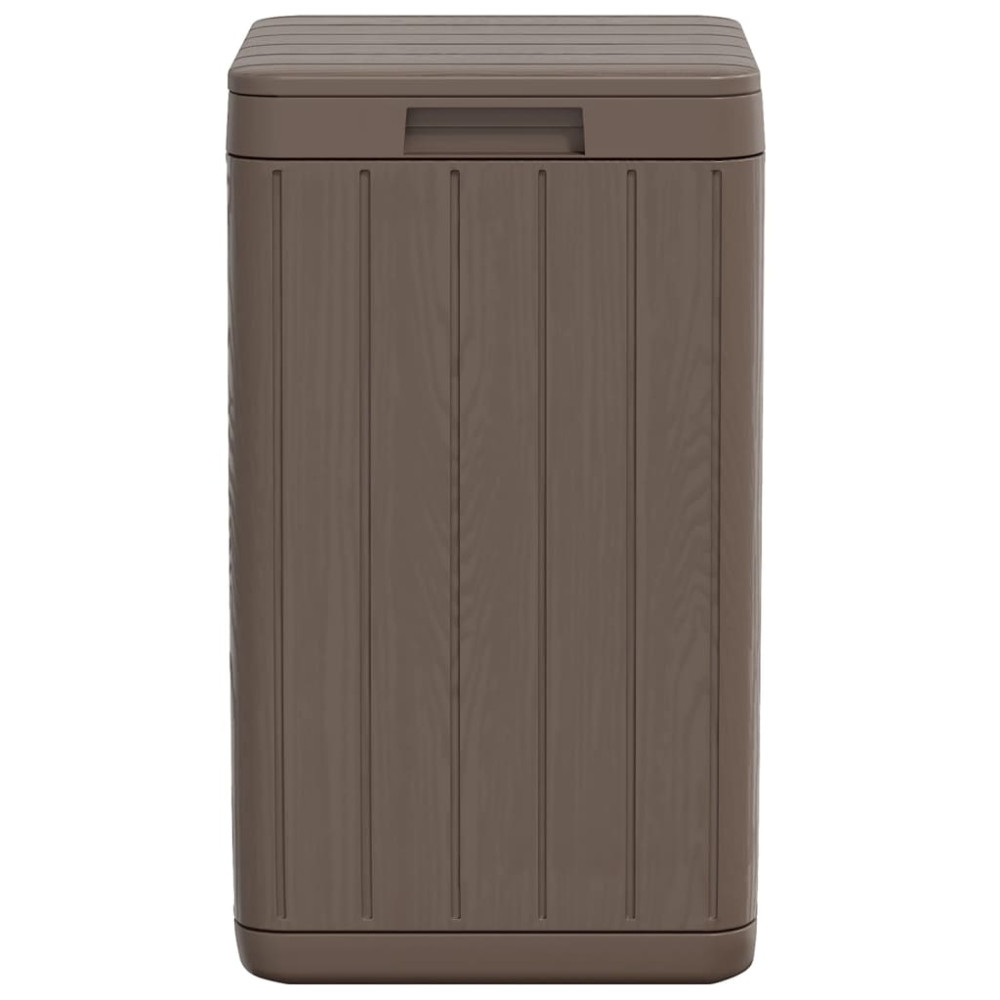 Produktbild för Soptunna för utomhusbruk brun 38x38x65 cm PP