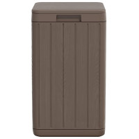 Produktbild för Soptunna för utomhusbruk brun 38x38x65 cm PP