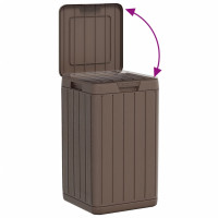 Produktbild för Soptunna för utomhusbruk brun 38x38x65 cm PP