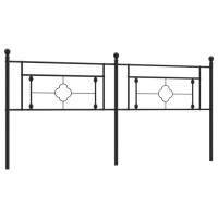 Produktbild för Huvudgavel metall svart 200 cm