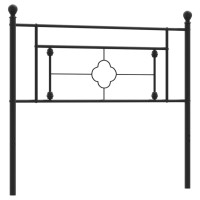 Produktbild för Huvudgavel metall svart 107 cm