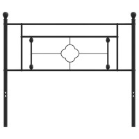 Produktbild för Huvudgavel metall svart 107 cm