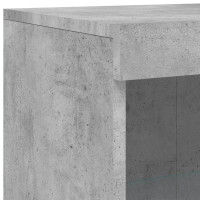 Produktbild för Skänk med LED-belysning betonggrå 181,5x37x100 cm