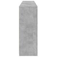 Produktbild för Skänk med LED-belysning betonggrå 181,5x37x100 cm