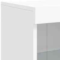Produktbild för Skänk med LED-belysning vit 202x37x100 cm