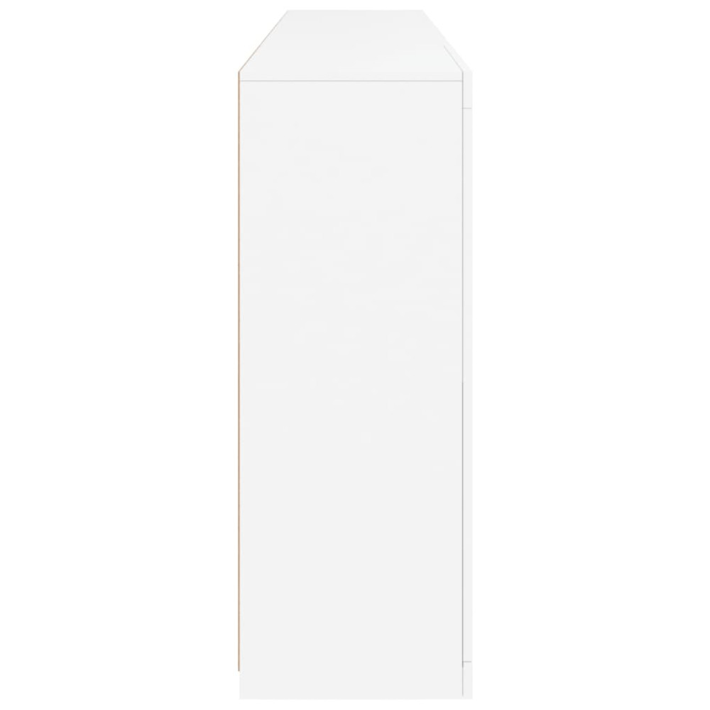 Produktbild för Skänk med LED-belysning vit 202x37x100 cm