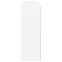 Produktbild för Skänk med LED-belysning vit 202x37x100 cm