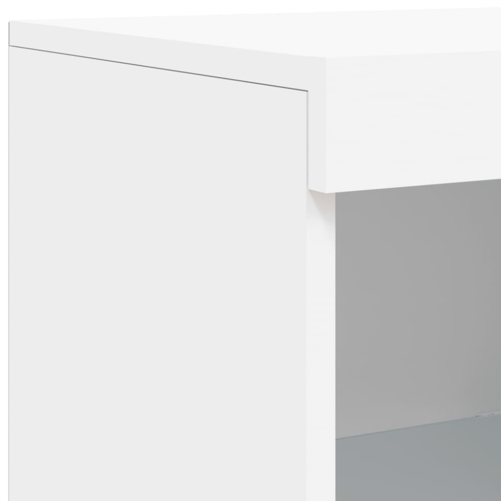 Produktbild för Skänk med LED-belysning vit 181,5x37x100 cm