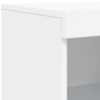 Produktbild för Skänk med LED-belysning vit 181,5x37x100 cm