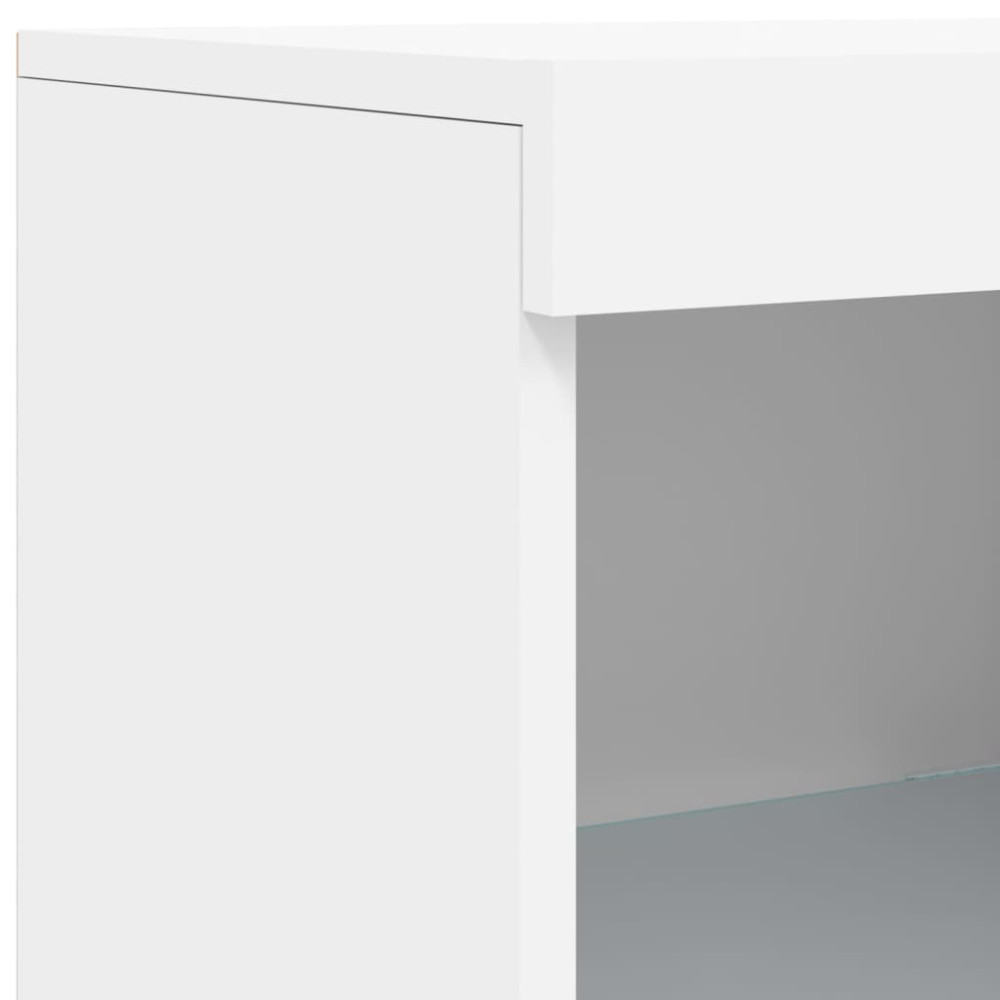 Produktbild för Skänk med LED-belysning vit 181,5x37x100 cm