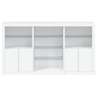 Produktbild för Skänk med LED-belysning vit 181,5x37x100 cm