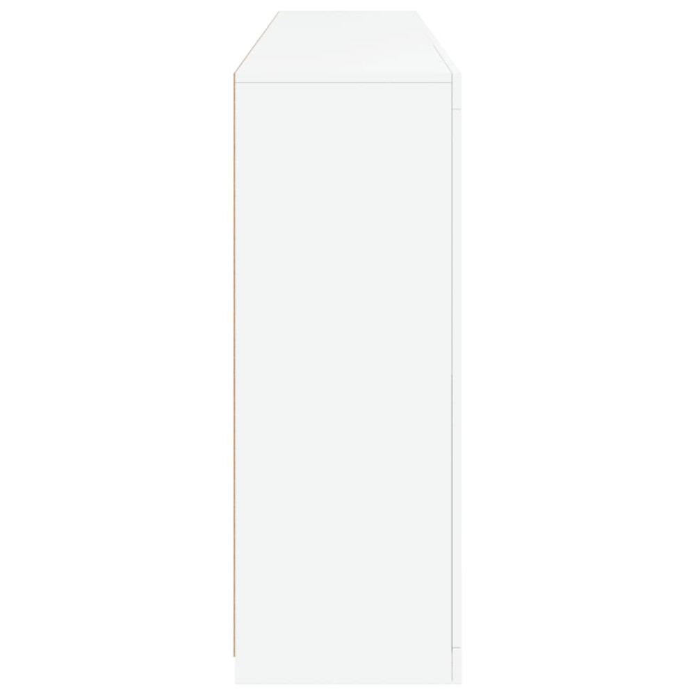 Produktbild för Skänk med LED-belysning vit 181,5x37x100 cm