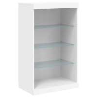 Produktbild för Skänk med LED-belysning vit 181,5x37x100 cm