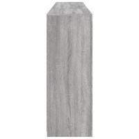 Produktbild för Skänk med LED-belysning grå sonoma 202x37x100 cm