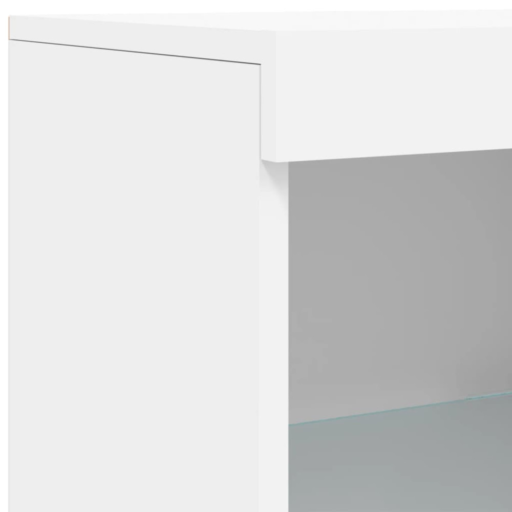 Produktbild för Skänk med LED-belysning vit 162x37x100 cm