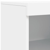 Produktbild för Skänk med LED-belysning vit 162x37x100 cm