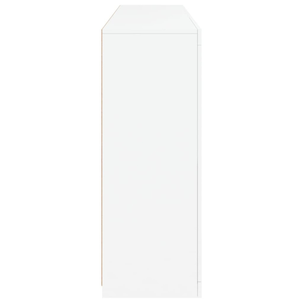 Produktbild för Skänk med LED-belysning vit 162x37x100 cm
