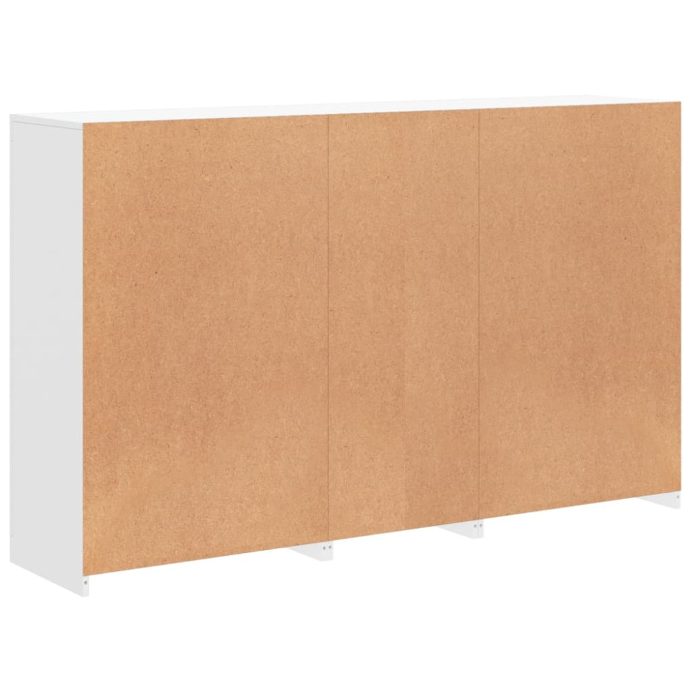 Produktbild för Skänk med LED-belysning vit 162x37x100 cm